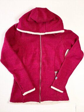 Kuhl Women's Alska Fleece Full Zip Hooded Jacket Sweater - XS - Raspberry